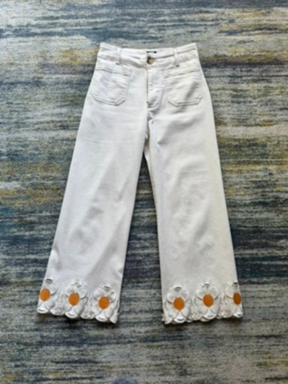 The Colette Denim Cropped Wide-Leg Jeans